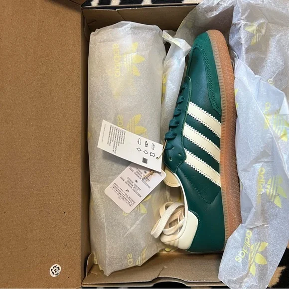NWT Adidas Samba OG W Collegiate Green Cream White Sneakers Size Women’s 8 - Picture 7 of 16